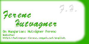 ferenc hutvagner business card