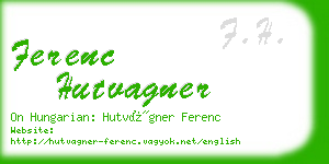 ferenc hutvagner business card